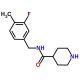 N-(3-fluoro-4-methylbenzyl)piperidine-4-carboxamide - chemical structure image