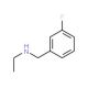 N-(3-fluorobenzyl)ethanamine (CAS 90389-85-8) - chemical structure image