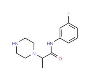 N-(3-fluorophenyl)-2-(piperazin-1-yl)propanamide - chemical structure image