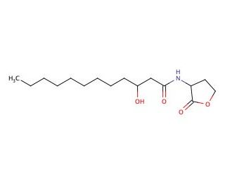 N-(3-Hydroxydodecanoyl)-DL-homoserine lactone - chemical structure image