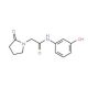 N-(3-hydroxyphenyl)-2-(2-oxopyrrolidin-1-yl)acetamide - chemical structure image