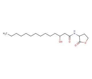 N-(3-Hydroxytetradecanoyl)-DL-homoserine lactone - chemical structure image