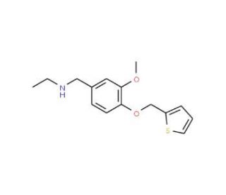 N-[3-methoxy-4-(thien-2-ylmethoxy)benzyl]ethanamine - chemical structure image