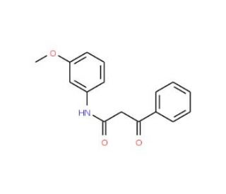 N-(3-Methoxy-phenyl)-3-oxo-3-phenyl-propionamide (CAS 23058-90-4) - chemical structure image