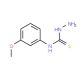 N-(3-methoxyphenyl)hydrazinecarbothioamide (CAS 42135-73-9) - chemical structure image