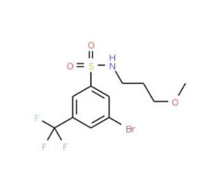 N-(3-Methoxypropyl) 3-bromo-5-trifluoromethylbenzenesulfonamide (CAS 951884-81-4) - chemical structure image
