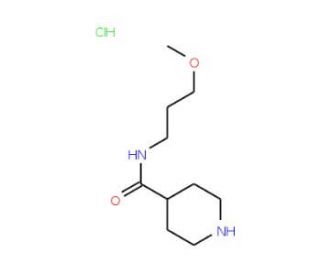 N-(3-methoxypropyl)piperidine-4-carboxamide hydrochloride - chemical structure image