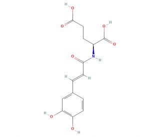 N-[3&prime;,4&prime;-Dihydroxy-(E)-cinnamoyl]-L-glutamic Acid (CAS 860295-23-4&#0;) - chemical structure image