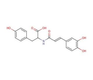 N-[3&prime;,4&prime;-Dihydroxy-(E)-cinnamoyl]-L-tyrosine (CAS 124027-56-1) - chemical structure image