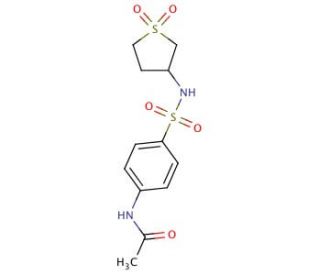 N-(4-{[(1,1-dioxidotetrahydrothien-3-yl)amino]sulfonyl}phenyl)acetamide - chemical structure image