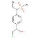 N-{4-[(1S)-2-chloro-1-hydroxyethyl]phenyl}-N-ethylmethanesulfonamide (CAS 1176571-45-1) - chemical structure image