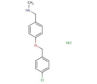 N-{4-[(4-chlorobenzyl)oxy]benzyl}-N-methylamine hydrochloride - chemical structure image