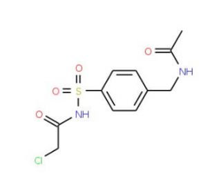N-({4-[(acetylamino)methyl]phenyl}sulfonyl)-2-chloroacetamide - chemical structure image