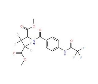 N-[4-[(Trifluoroacetyl)amino]benzoyl-d4]-L-glutamic Acid Dimethyl Ester (CAS 461426-33-5) - chemical structure image