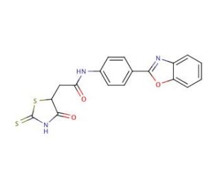 N-[4-(1,3-Benzoxazol-2-yl)phenyl]-2-(2-mercapto-4-oxo-4,5-dihydro-1,3-thiazol-5-yl)acetamide - chemical structure image