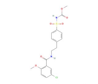 N-[[4-[2-[(5-Chloro-2-methoxybenzoyl)amino]ethyl]phenyl]sulfonyl]carbamic Acid Methyl Ester (CAS 21165-77-5) - chemical struc