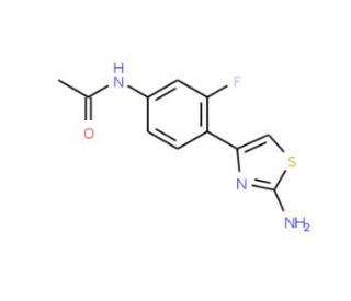 N-[4-(2-amino-1,3-thiazol-4-yl)-3-fluorophenyl]acetamide - chemical structure image