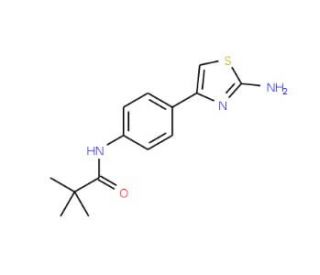 N-[4-(2-amino-1,3-thiazol-4-yl)phenyl]-2,2-dimethylpropanamide - chemical structure image