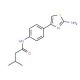 N-[4-(2-amino-1,3-thiazol-4-yl)phenyl]-3-methylbutanamide - chemical structure image