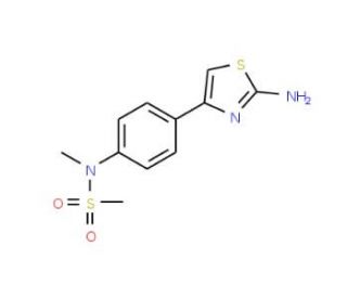 N-[4-(2-amino-1,3-thiazol-4-yl)phenyl]-N-methylmethanesulfonamide - chemical structure image