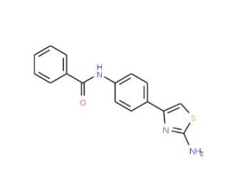 N-[4-(2-amino-1,3-thiazol-4-yl)phenyl]benzamide (CAS 299441-52-4) - chemical structure image