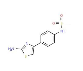 N-[4-(2-amino-1,3-thiazol-4-yl)phenyl]methanesulfonamide - chemical structure image