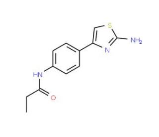 N-[4-(2-amino-1,3-thiazol-4-yl)phenyl]propanamide - chemical structure image