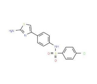 N-[4-(2-Amino-thiazol-4-yl)-phenyl]-4-chloro-benzenesulfonamide - chemical structure image
