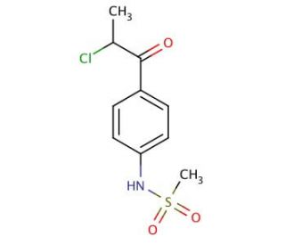 N-[4-(2-chloropropanoyl)phenyl]methanesulfonamide - chemical structure image