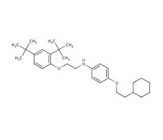 N-[4-(2-Cyclohexylethoxy)phenyl]-N-{2-[2,4-di(tert-butyl)phenoxy]ethyl}amine - chemical structure image