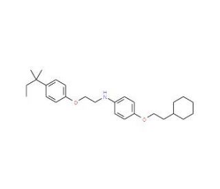 N-[4-(2-Cyclohexylethoxy)phenyl]-N-{2-[4-(tert-pentyl)phenoxy]ethyl}amine - chemical structure image