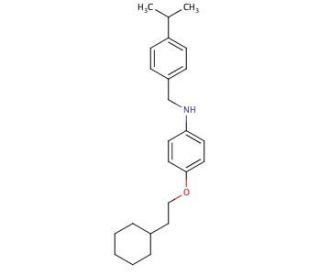 N-[4-(2-Cyclohexylethoxy)phenyl]-N-(4-isopropylbenzyl)amine (CAS 1040679-85-3) - chemical structure image