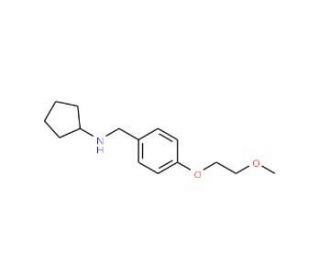 N-[4-(2-Methoxyethoxy)benzyl]cyclopentanamine (CAS 1040686-86-9) - chemical structure image
