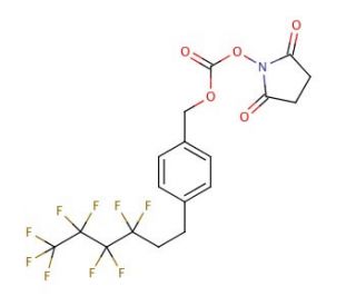 N-[4-(3,3,4,4,5,5,6,6,6-Nonafluorohexyl)benzyloxycarbonyloxy]succinimide (CAS 825635-46-9) - chemical structure image
