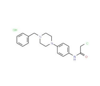 N-[4-(4-benzylpiperazin-1-yl)phenyl]-2-chloroacetamide hydrochloride (CAS 1052546-88-9) - chemical structure image