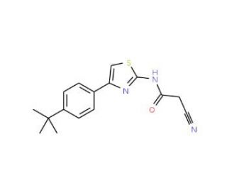 N-[4-(4-tert-butylphenyl)-1,3-thiazol-2-yl]-2-cyanoacetamide - chemical structure image