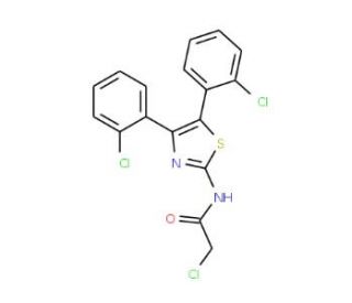 N-[4,5-Bis-(2-chloro-phenyl)-thiazol-2-yl]-2-chloro-acetamide - chemical structure image