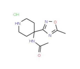 N-[4-(5-methyl-1,2,4-oxadiazol-3-yl)piperidin-4-yl]acetamide hydrochloride - chemical structure image