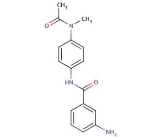 N-{4-[Acetyl(methyl)amino]phenyl}-3-aminobenzamide (CAS 1020054-02-7) - chemical structure image