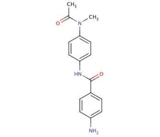 N-{4-[Acetyl(methyl)amino]phenyl}-4-aminobenzamide (CAS 1020054-21-0) - chemical structure image