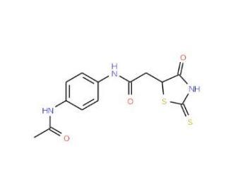 N-[4-(Acetylamino)phenyl]-2-(2-mercapto-4-oxo-4,5-dihydro-1,3-thiazol-5-yl)acetamide - chemical structure image