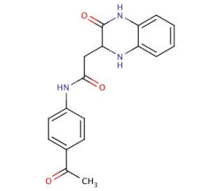N-(4-acetylphenyl)-2-(3-oxo-1,2,3,4-tetrahydroquinoxalin-2-yl)acetamide - chemical structure image