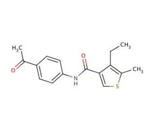 N-(4-Acetylphenyl)-4-ethyl-5-methylthiophene-3-carboxamide - chemical structure image