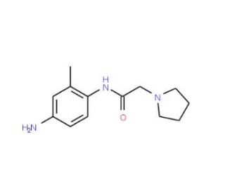 N-(4-Amino-2-methyl-phenyl)-2-pyrrolidin-1-yl-acetamide (CAS 933735-22-9) - chemical structure image