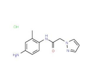 N-(4-amino-2-methylphenyl)-2-(1H-pyrazol-1-yl)acetamide hydrochloride - chemical structure image