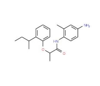 N-(4-Amino-2-methylphenyl)-2-[2-(sec-butyl)-phenoxy]propanamide - chemical structure image