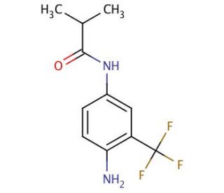 N-[4-Amino-3-(trifluoromethyl)phenyl]-2-methylpropanamide (FLU-6) (CAS 39235-51-3) - chemical structure image