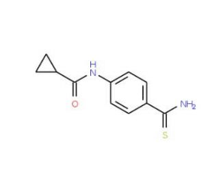 N-[4-(aminocarbonothioyl)phenyl]cyclopropanecarboxamide - chemical structure image