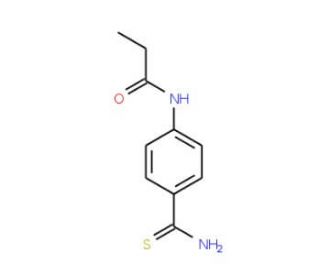 N-[4-(aminocarbonothioyl)phenyl]propanamide - chemical structure image