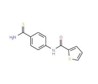 N-[4-(aminocarbonothioyl)phenyl]thiophene-2-carboxamide - chemical structure image